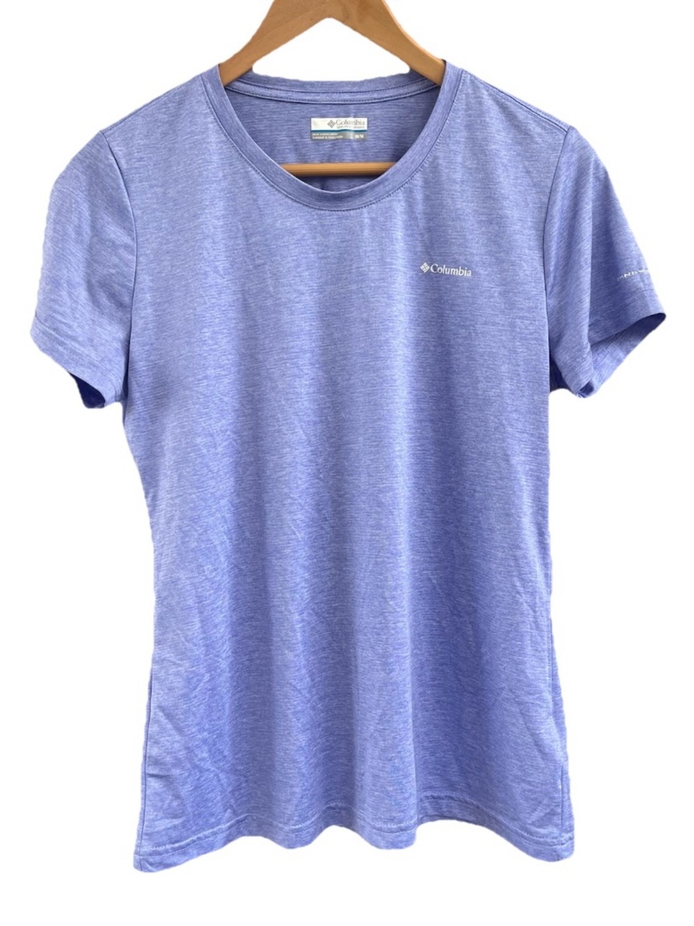 Columbia Omni-Wick T-Shirt Women’s M Purple Heather Short Sleeve Athletic Top
